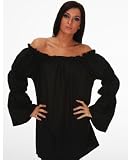Best Price Renaissance Black Chemise Top On/off Shoulder Dress SC88524B