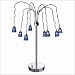 Lite Source LS-2128C/BLU Willow Eight Light Table Lamp in Blue and Chrome