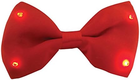 Halloween Wholesalers Men's Light Up Bowtie(Red) Red