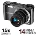 Samsung HZ35W - Digital camera - compact - 12.1 Mpix - optical zoom: 15 x - supported memory: SD, SDHC - gray