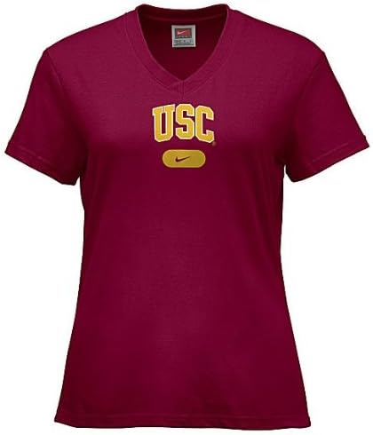 USC Trojans Cardinal Arch Short Sleeve Tee Shirt By Nike Team Sports (XS=0-2)