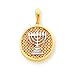 14k & Rhodium Mesh Menorah Pendant