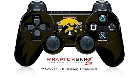 Sony PS3 Controller Skin - Iowa Hawkeyes Herky Gold on Black