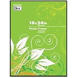 DAX N16018BT Coloredge Poster Frame with Plexiglas Window, 18 x 24, Clear Face/Black Border