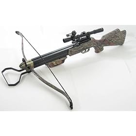 150 Lbs Metal Crossbow with Scope Laser and Pack of Arrows by 