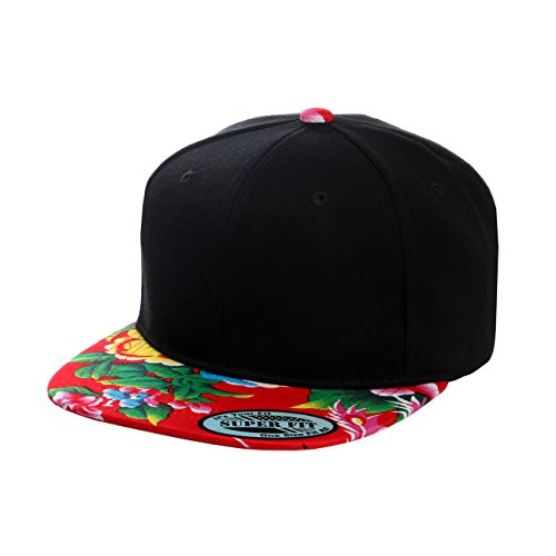 New Designed Floral Printed Flatbill Visor Snapback baseball cap