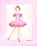 11 X14 Canvas My Little Ballerina Tiny Dancer Dance Pink Girl Art By Serena Bowman