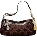 AUTHENTIC COACH MADISON OP ART SMALL HOBO 12950 (Brown/Brown)