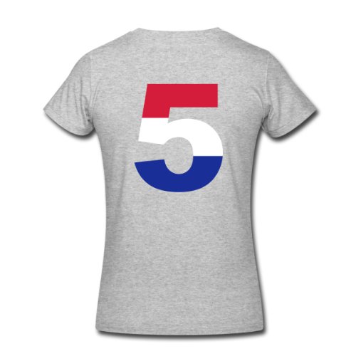 Spreadshirt Damen 5 – Netherlands Flag – T-Shirt, grau meliert, M