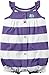 Carters Baby Girls Snap-Front Striped Romper Fish Art Purple 3M