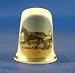 Porcelain China Collectable Thimble - Trotting Horse - Free Gift Box