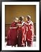 Buddhist Monks, Paro Dzong, Paro, Bhutan Religion & Philosophy Framed Art Poster Print by Angelo Cavalli, 39x49