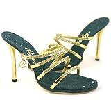 Why by Alberto -- A359 Jeans/Gold -- Women's Shoes,Sandals