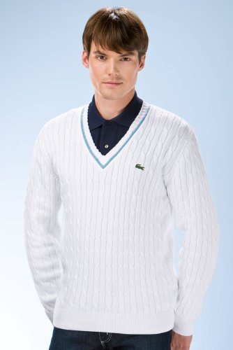 V-Neck Cable Cricket Sweater