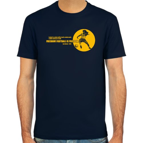 T-Shirt Bob Marley ::: Farbauswahl: schwarz, oliv oder navy ::: Größen: S-XL ::: Fußball-Kult
