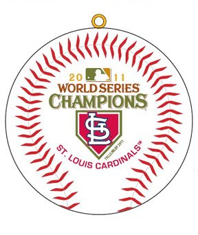 St Saint Louis Cardinals 2011 World Series Champs Champions Replica Baseball Christmas Ornament