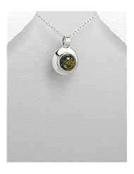 Baltic Amber Pendant Necklace In 92.5 Sterling Silver