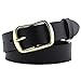 KaLeido Women's Polished Metal copper buckle Leather Belt