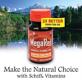 Schiff MegaRed Omega-3 Krill Oil 300 mg, 3x Better Than Fish Oil - 90 SoftGels by 
