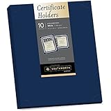 Southworth Certificate Holder, 9.5 x 12 Inches, 105 lb., Navy, 10 Count (PF8)