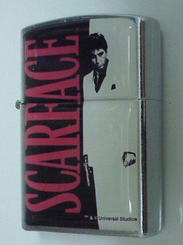 Scarface Classic Silhouette Metal Refillable Lighter