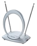 Vivanco TVA 301 Zimmerantenne für TV/Radio (40 dB, regelbare Verstärkerleistung, Eco-Switch Aus) silber