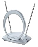 Produkt-Bild: Vivanco TVA 301 Zimmerantenne f&uuml;r TV/Radio (40 dB, regelbare Verst&auml;rkerleistung, Eco-Switch Aus) silber