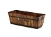 BURNTWOOD GARDEN PLANTER TROUGH WINDOWBASKET 50CM