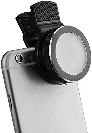 Kahca 6 built-in LEDs Universal Selfie Enhancing Portable Clip-On Mini LED Spotlight Light for Smartphones with Phone Clip and Charging Cable