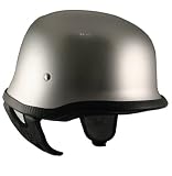 Outlaw? German Style Silver Half Face Helmet