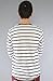 All Day The L/S Henley in White & Black Stipe,Tops for Men, Medium,White