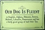 Our Dog is Fluent Durable Funny Indoor Outdoor Doormat