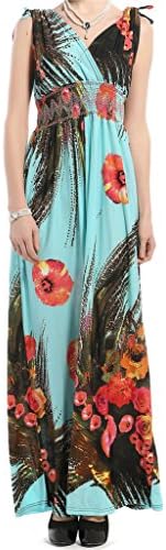 Kokoda Womens Printed Paris Bohemian Summer Maxi Dress Plus size 4XL Blue