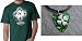 Irish Combo-Shamrock Shirt with Shamrock Guitar pick Necklace Unique Design By Atlantic Seaboard Trading Co.