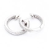 0.25 Carat 14KWG Diamond Hoop Earrings