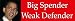 Big Spender - Weak Defender anti obama bumper sticker decal