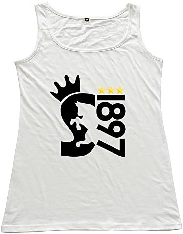 Cute Juventus Three Stars Since 1897 Women's Vest White Size L