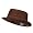 Wheat Braid Porkpie Fedora Hat - Brown W19S55E