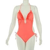 Guess Halter Solid Swimsuit
