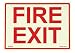 Jessup EG-7520-F-104-RP Fire Exit - Sign, Red Letters on Photoluminescent Background, 14-by-10-Inch