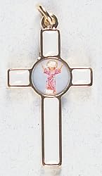 Cross Pendant - Divine Child - 1.5" Height - IMPORTED FROM ITALY!
