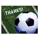 Heads Up! Soccer Party Thank You Cards 8 Pack