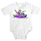 Onesie with rabbits, individuals, couple, humans, kayaking, human, persons, body, individual, person, people