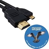 HQRP HDMI (Type A) to Micro HDMI (Type D) Cable / Cord compatible with LG Esteem 4G, Optimus 3D P920, Optimus G2x P999, Thrill 4G Smartphone plus HQRP Coaster