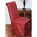 Melrose Home 753152579862 Nova Silk Parson Chair Slipcover in Red Ochre