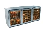 Perlick H3RD1WD3WD3S 72 Freestanding Refrigerator/Wine Cooler/Wine Cooler with 96 Bottle Capacity, Variable Speed Compressor, Electronic Digital Control & Temperature Readout and Tri Temperature Zones