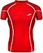 JustOneStyle New Take Five Base Layer Mens Compression Skin Tights 036 Red Sports Top