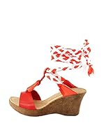 Dolceamore Sandalias de cuña (Naranja / Blanco)