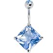 December 16mm Birthstone Color Belly Ring