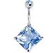 December 16mm Birthstone Color Belly Ring
